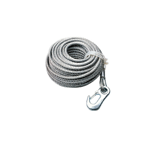 Câble en acier avec mousqueton pour treuils à câble, diamètre (ø) 4,0 mm