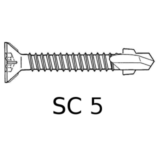 Vis de perçage spéciales Torx galvanisées SC5