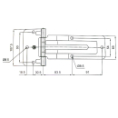 Charnière de porte latérale, Nirosta L186 x L69 x H13,5 mm