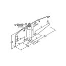 Charnière de porte en acier inoxydable 65 x 118 x 73 x 3 mm