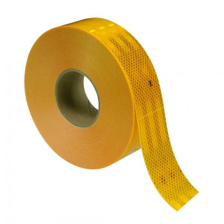 Marquage davertissement règle ECE 104 feuille jaune 50mm