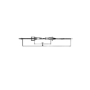 Câbles BPW Bowden, cloche Ø 24 mm, longueur 630 mm / longueur 855 mm