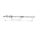 Câbles KNOTT Bowden pour dispositifs de dépassement réglables en hauteur HL 1200 mm / GL 1570 mm, KV13HV-C, KV20HV-A