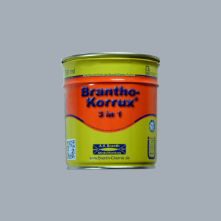 Brantho Korrux "3 en 1" bidon de 0,75 litre aluminium argent / aluminium blanc RAL 9006