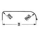 Garde-boue en plastique B220 S750 L1120 H330