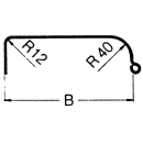 Profilé de garde-boue double essieu 12/40 B220 R375 L1980 S1550 H375