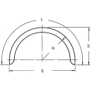 Profil de garde-boue à un essieu 12/40 B220 R375 L1210 S750 H390