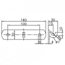 SPP - support de comptoir, Z-03, 140 mm, galvanisé