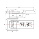 SPP - serrure excentrique, ZB-06, 106 mm, support rond, galvanisé