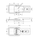 SPP - serrure excentrique, ZB-07, 174 mm, support rond, galvanisé