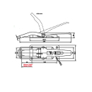 SPP - verrou à languette, ZB-09, 267 mm, support plat, galvanisé