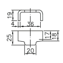 SPP - support de comptoir, Z-09, 44 mm, à souder, galvanisé