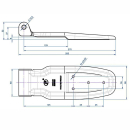 Charnière de porte VA 285 mm longueur totale