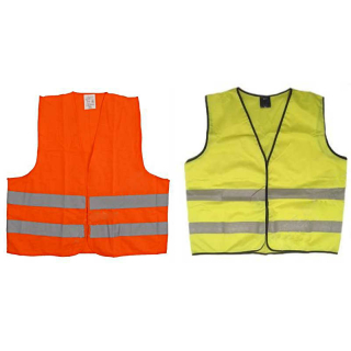 Gilets de sécurité avec 2 bandes réfléchissantes chacun