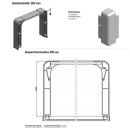 Angle de couvercle hauteur 200 mm, gris, plastique pour le profilé de couvercle ALU