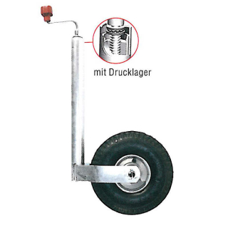 AL-KO roue dappui roue pneumatique jante acier 260x85, 250 kg