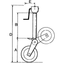 Roue de support pour wagon de ferme amorcé...