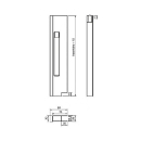 Serrures latérales abattantes avec butée, aluminium anodisé 400 mm à gauche