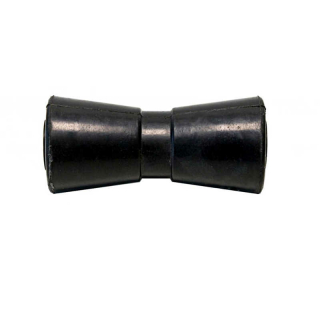 Galet de quille en caoutchouc en forme de V axe Ø 17 mm, longueur 125 mm