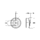 Ventilateur de toit rotatif, plastique, Ø 250 mm