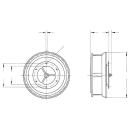 Ventilateur de toit rotatif, plastique, Ø 250 mm