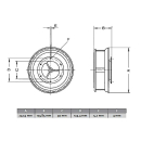 Ventilateur de toit rotatif, plastique, Ø 250 mm