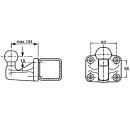 Coupling ball screw-on plate 83/56 - 250 kg