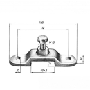 Post holder 10 x 40 with adjusting screw, galvanized