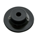 Bouton rond corde 6/8 mm, noir, 32 mm, avec une grosse tête de champignon, plastique