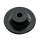 Bouton rond corde 6/8 mm, noir, 32 mm, avec une grosse tête de champignon, plastique