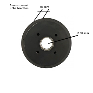 Tambour de frein Knott: 200 x 50, RA: 100 x 4 trous type 20-2425 / 1