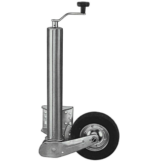 Roue de support 250 kg, galvanisée, tube Ø 60 mm, autom. bouteille universelle pliable