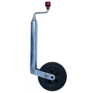 Support de roue de support AL-KO l. 150 kg, galvanisé, Ø 48 mm avec frein de stationnement