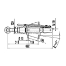 Anneau de remorquage DIN AL-KO 251 SA 1500 kg - 2700 kg en haut 1637/2051