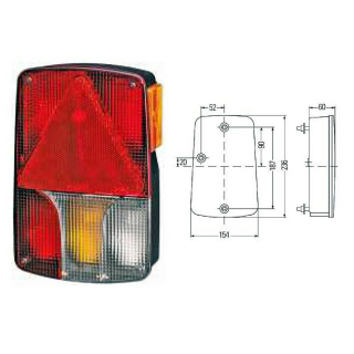 Éclairage multifonction HELLA, montage en saillie vertical droit 2 VA 998233-101