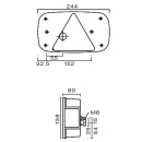 Multipoint III arrière gauche, frein, clignotant, baïonnette NSL KZL SML.