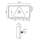 MultiLED, droite avec réflecteur triangulaire, connexion RFS, ASS2