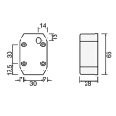 Feu de position Flexipoint I, rouge avec câble, longueur 500 mm. 2 pôles avec RS