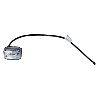 Feu de position LED Flexipoint, blanc avec raccordement DC, longueur 500 mm. fil électrique