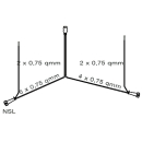 Jeu de câbles de 5 m de long. avec fiche PVC,...